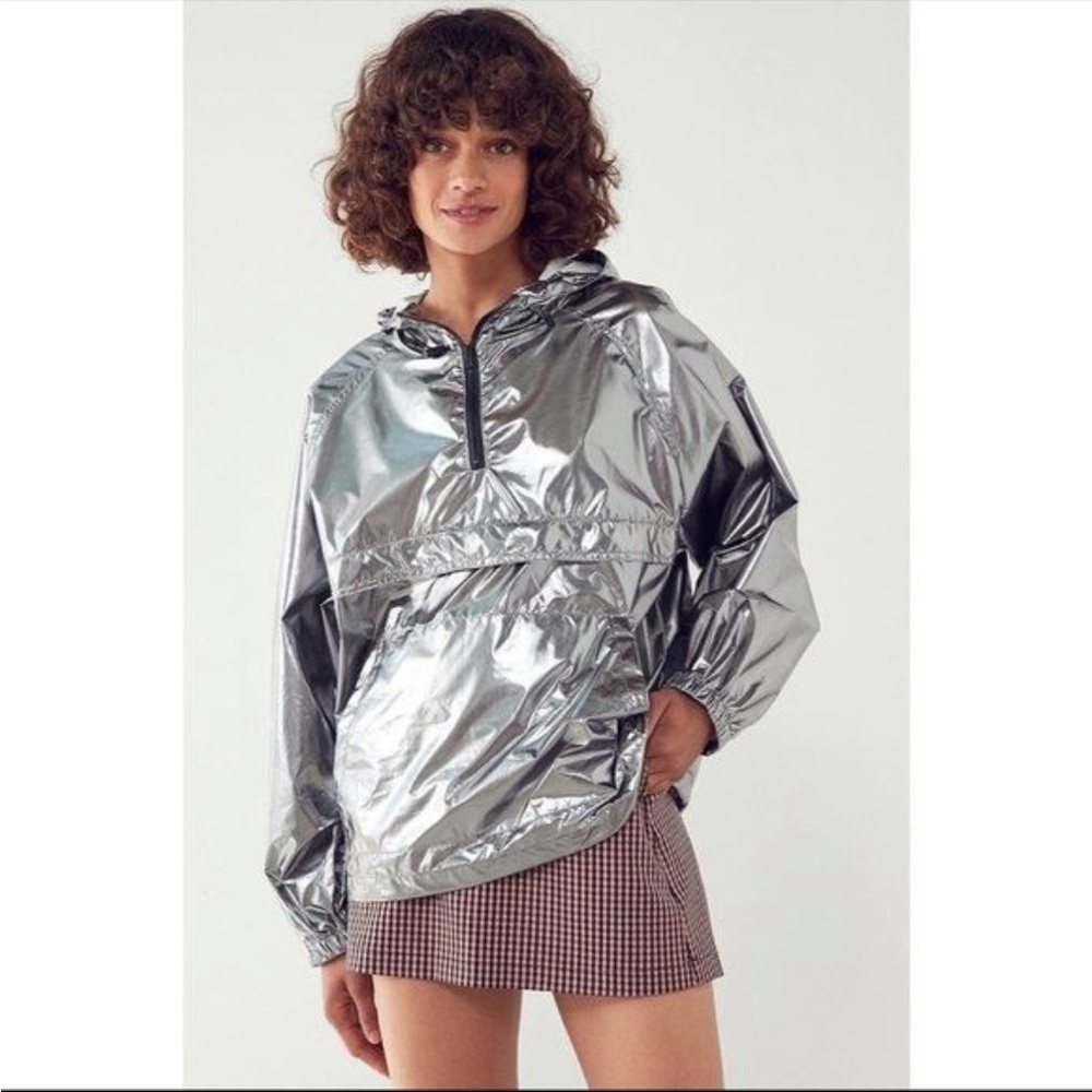 UO Iridescent Packable Windbreaker Jacket